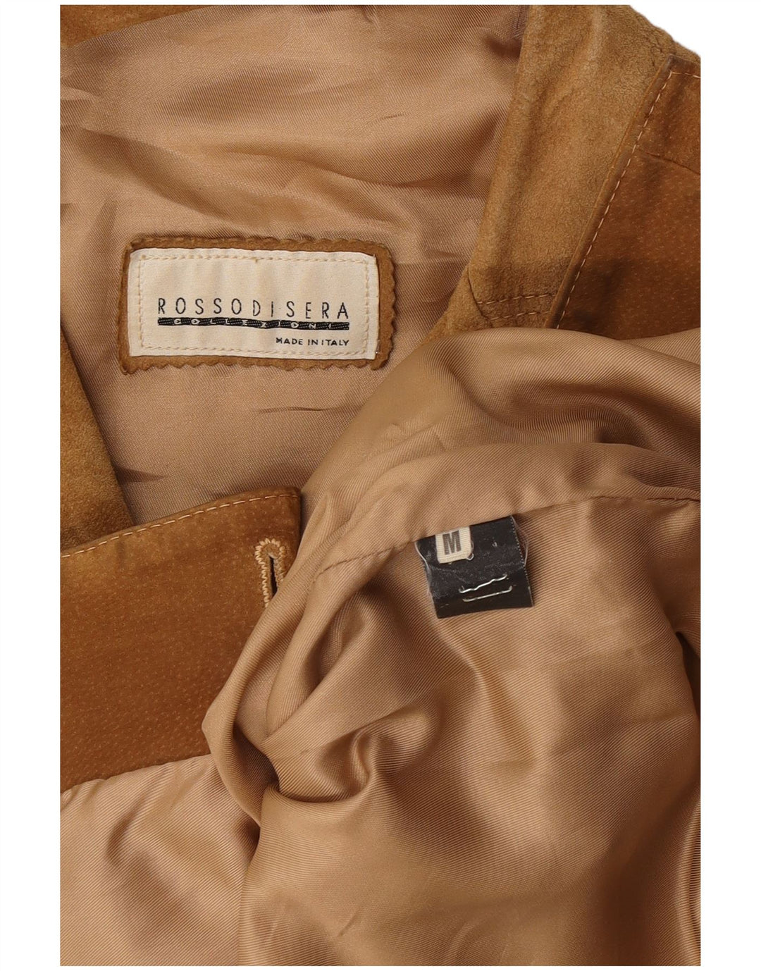 Rossodisera Chaqueta Blazer de Ante con 3 Botones para Mujer UK 44 Medium Beige