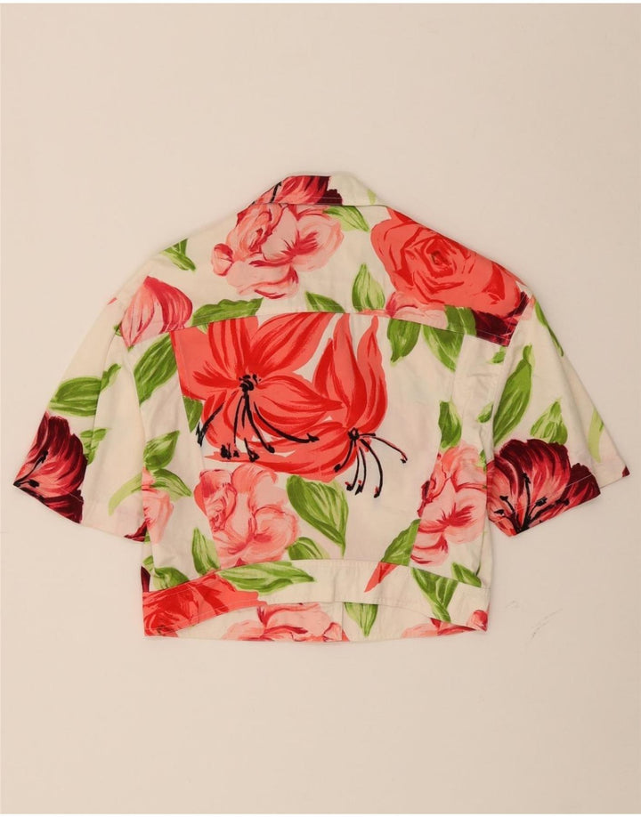 BLUMARINE Womens Bolero Jacket UK 12 Medium Multicoloured Floral Vintage Blumarine and Second-Hand Blumarine from Messina Hembry 