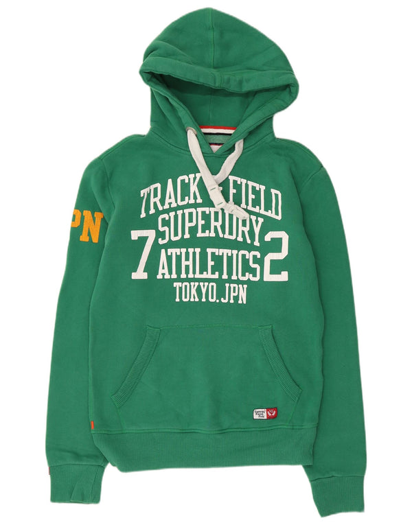 Superdry Jersey con capucha y estampado gráfico de algodón verde pequeño para hombre