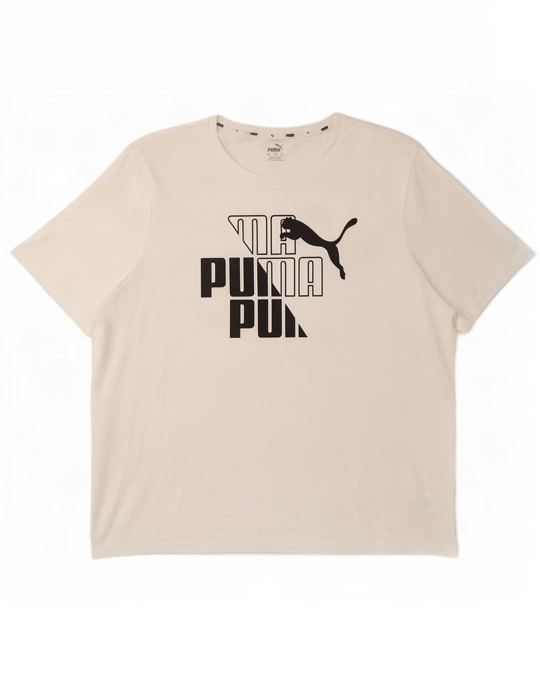 Puma Camiseta gráfica para hombre Top 2XL Algodón blanco
