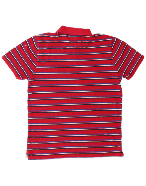 Crew Clothing Polo para hombre de algodón a rayas rosa grande