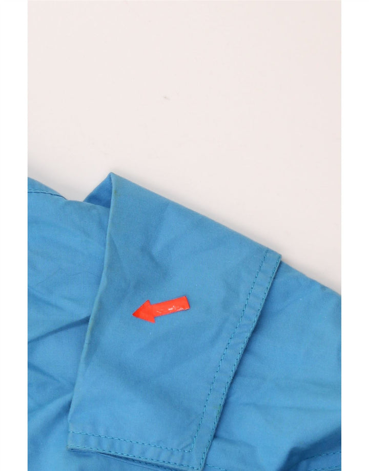 Vintage mujer A-Line falda pequeña W27 algodón azul