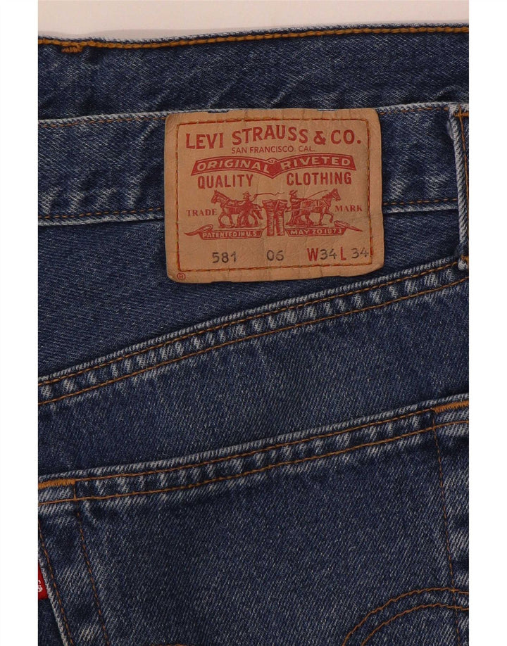Levi's Hombre 581 Vaqueros Rectos W34 L34 Azul