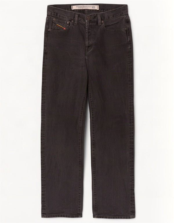 Diesel Vaqueros Rectos Para Hombre W31 L31 Algodón Negro