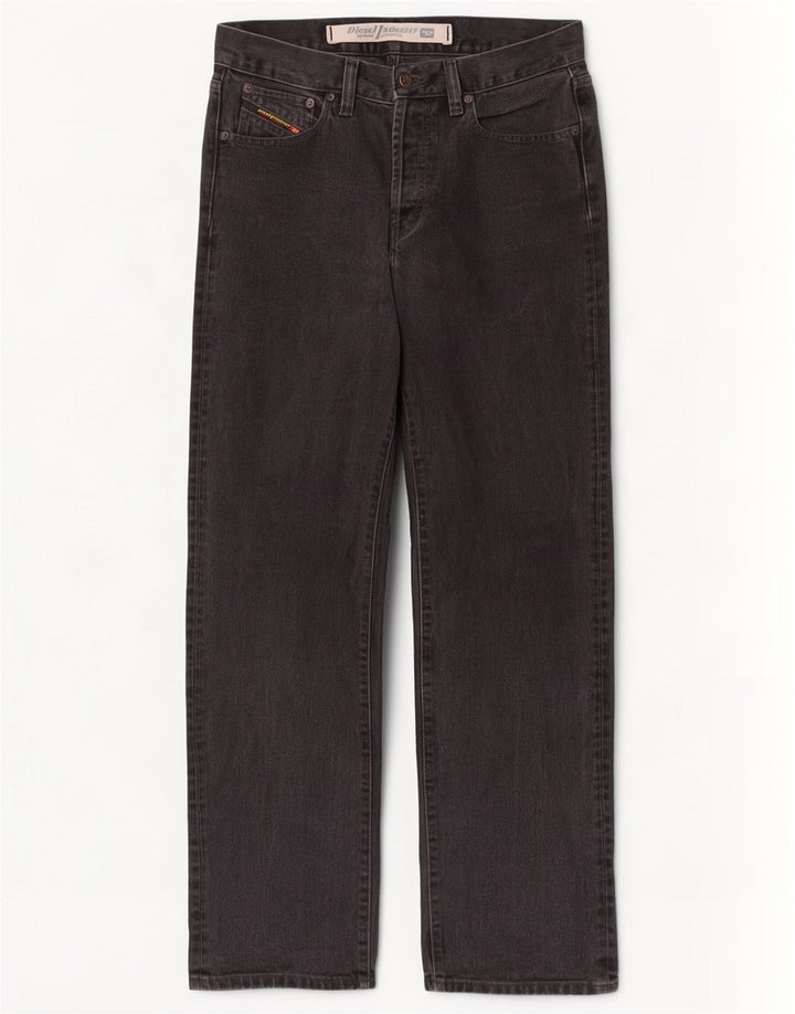 Diesel Vaqueros Rectos Para Hombre W31 L31 Algodón Negro