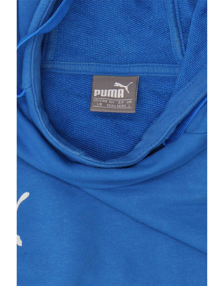 PUMA Mens Hoodie Jumper Large Blue Vintage Puma and Second-Hand Puma from Messina Hembry 