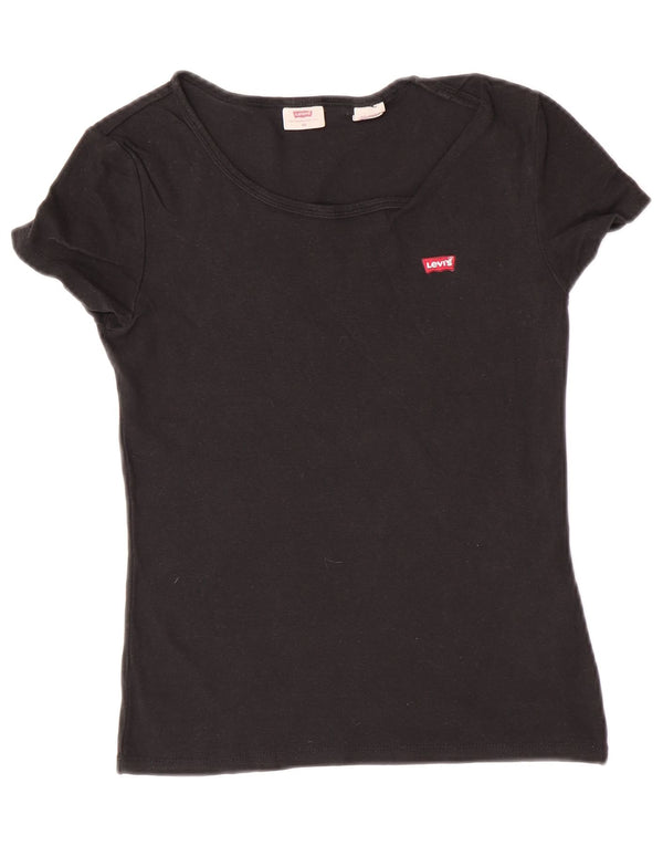 Levi's Camiseta para mujer Top UK 6 XS Algodón negro