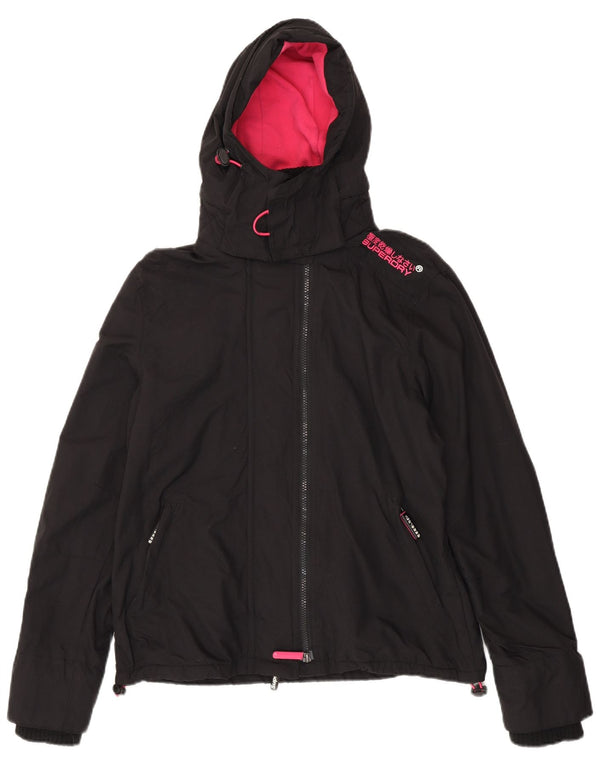 Superdry Chaqueta Cortavientos Gráfica para Mujer UK 44 Grande Negro