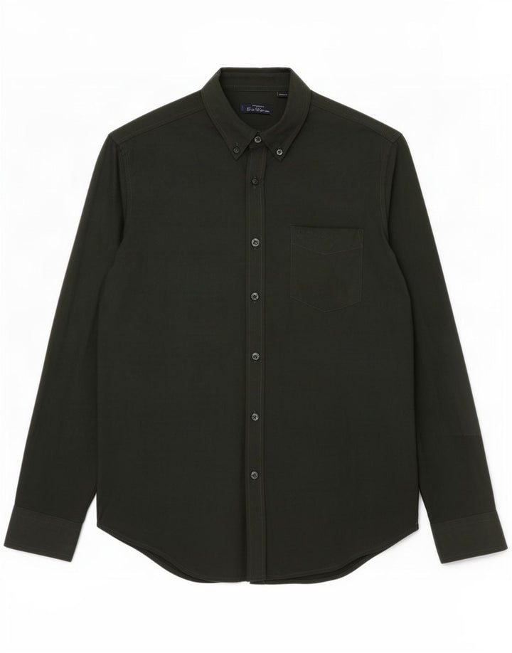 Camisa Ben Sherman Hombre Algodón Verde Medio