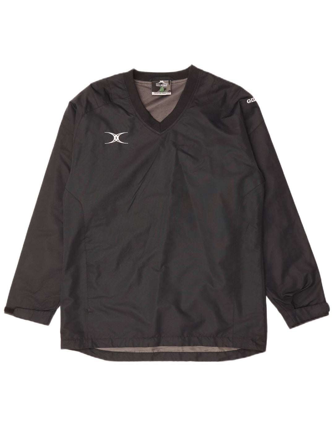 VINTAGE Chaqueta cortavientos para hombre Reino Unido 34 XS Poliéster gris