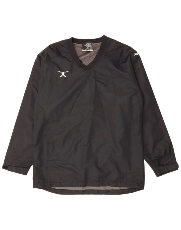 VINTAGE Chaqueta cortavientos para hombre Reino Unido 34 XS Poliéster gris