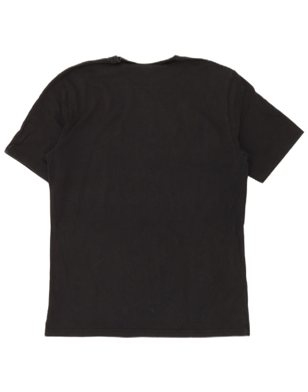 Converse - Camiseta gráfica para hombre, parte superior mediana de algodón negro