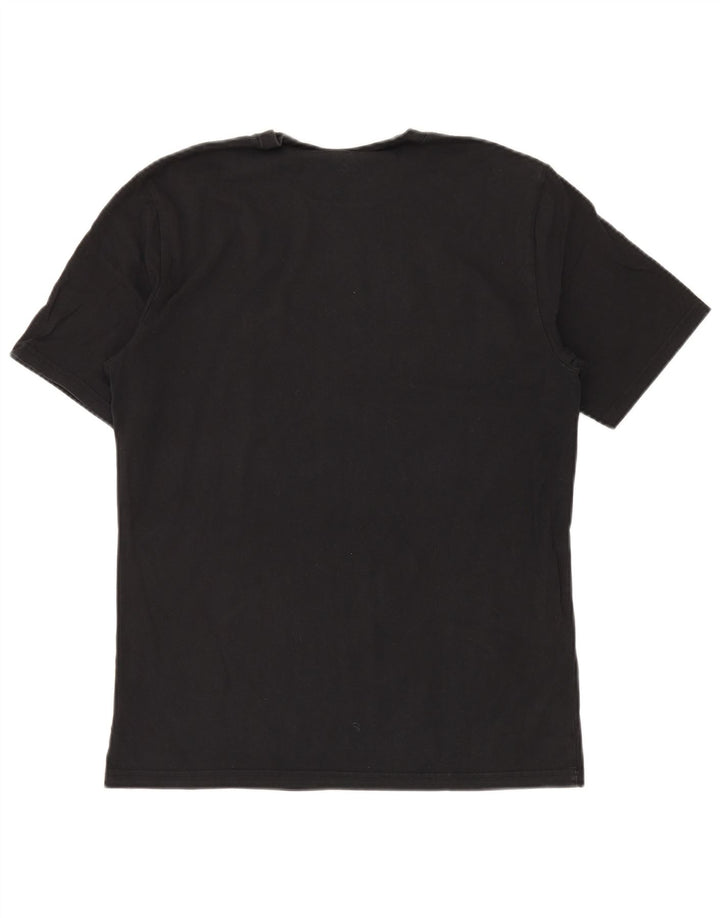 Converse - Camiseta gráfica para hombre, parte superior mediana de algodón negro