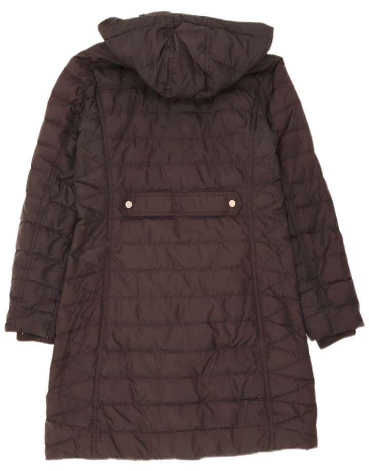 Tommy Hilfiger Abrigo acolchado con capucha para mujer UK 46 Pequeño Poliéster negro