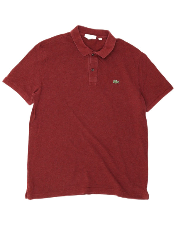 Lacoste Polo Slim Fit para Hombre Talla 6 XL Algodón Granate