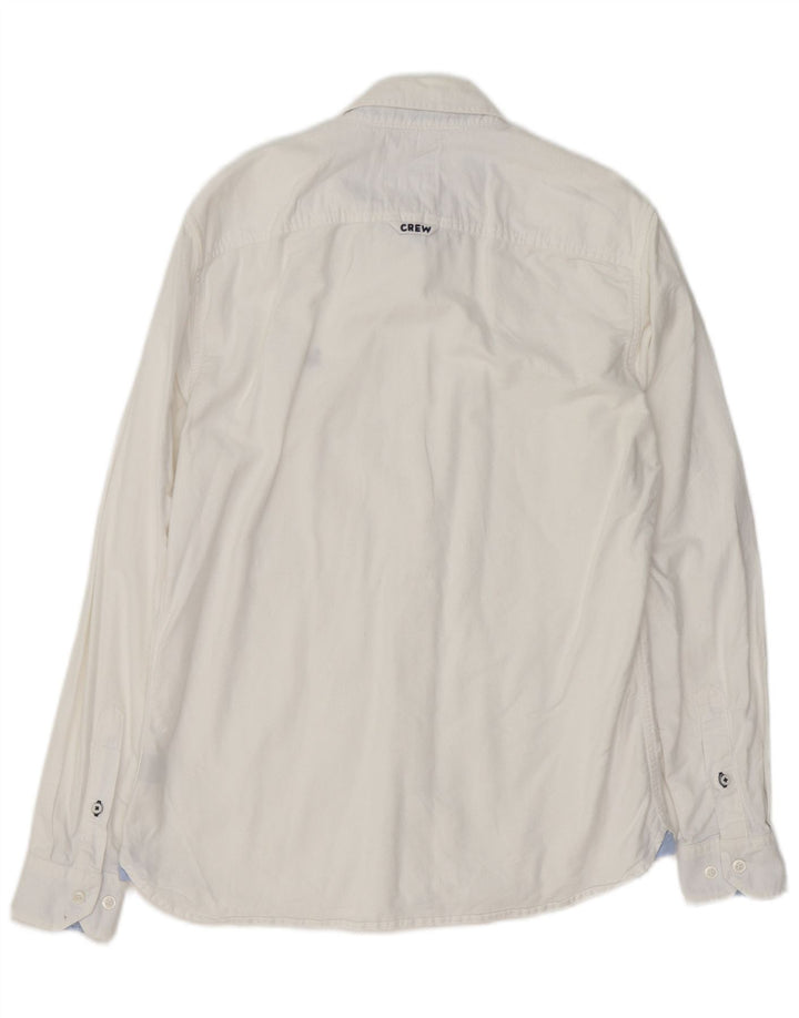 CREW CLOTHING Camisa ajustada para hombre Algodón blanco medio