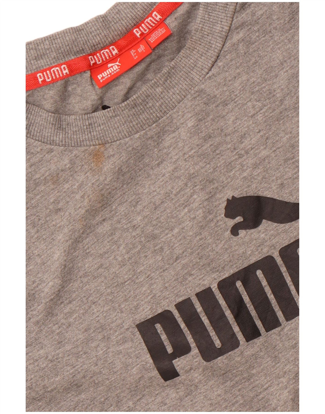 PUMA Camiseta gráfica para hombre Top grande de algodón gris