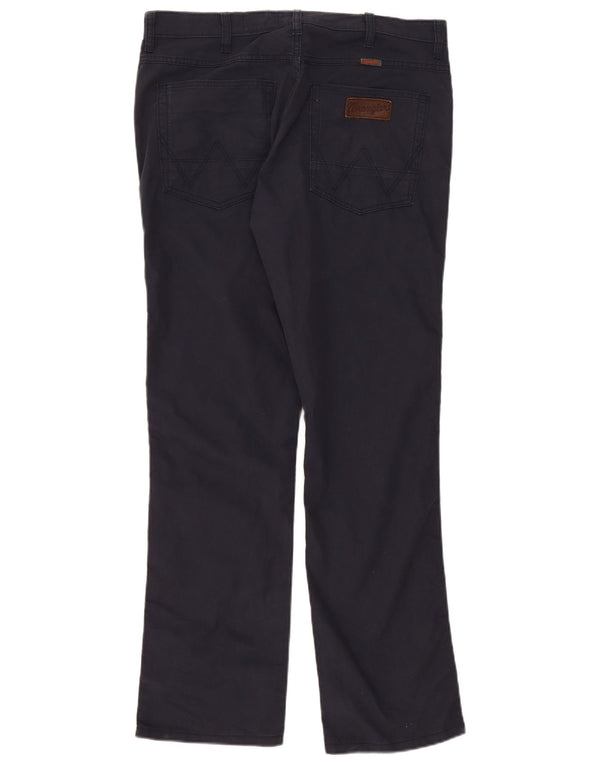 Wrangler Pantalones informales rectos elásticos Arizona para hombre W36 L32 Azul marino
