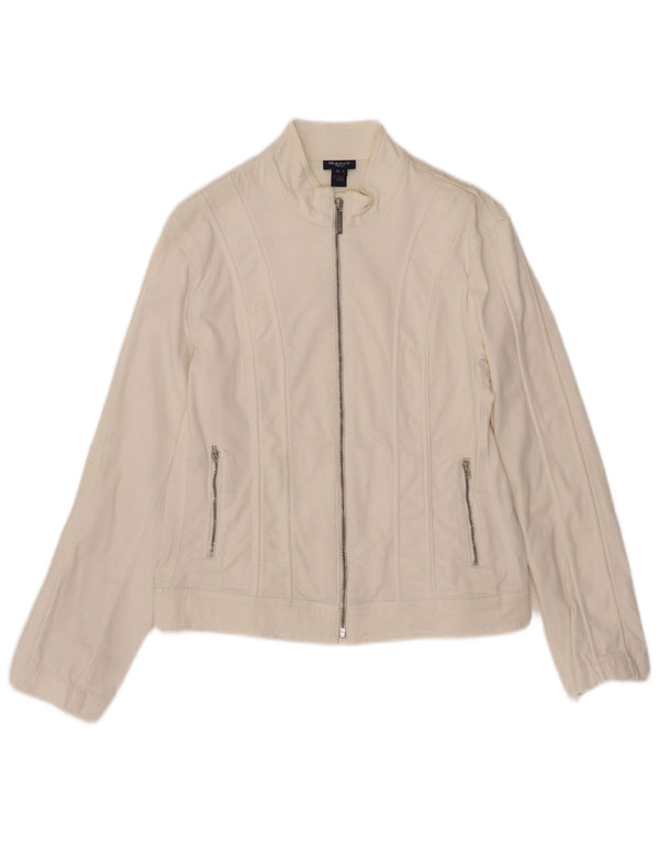 Gant Chaqueta Bomber para Mujer UK 12 Mediana Algodón Blanco
