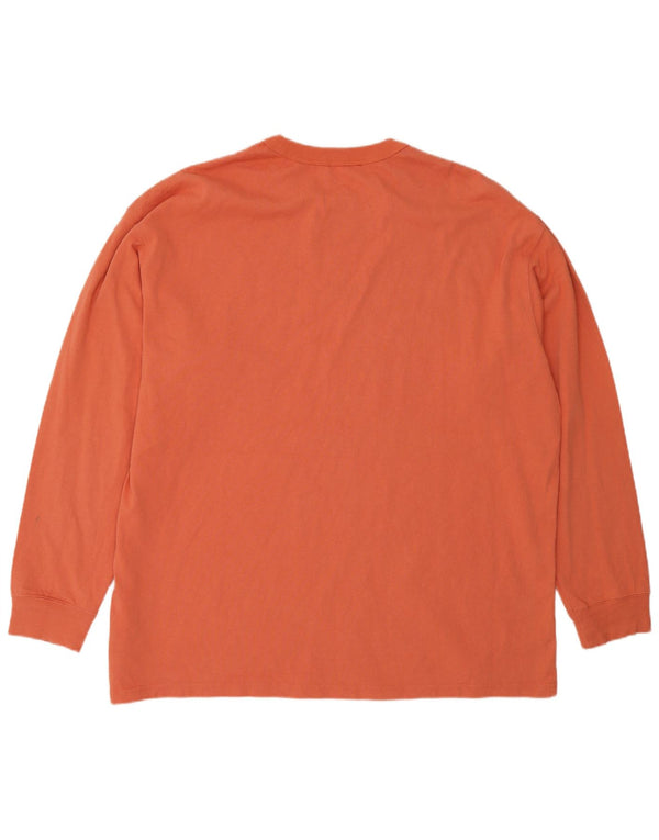 Nike Camiseta holgada de manga larga para hombre XL Algodón naranja