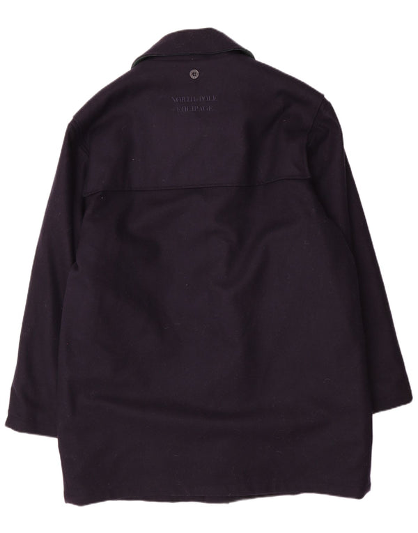 NORTH POLE Trenca para hombre UK 40 Grande Lana azul marino