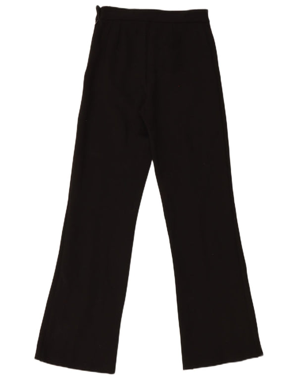 Zara Mujer Pantalón Casual Acampanado XS W24 L30 Poliéster Negro