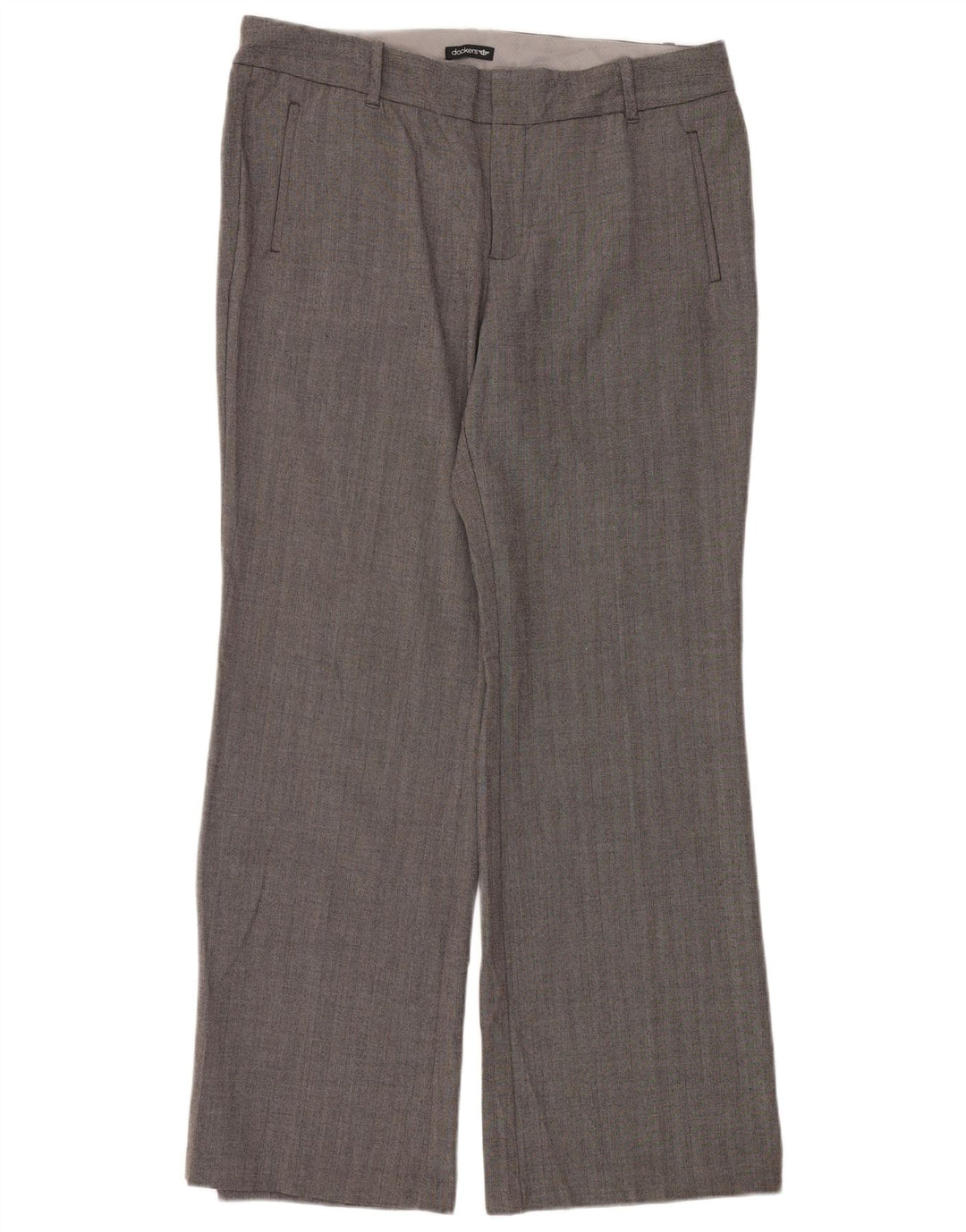 Dockers Pantalones casuales con corte de bota para mujer US 16 XL W38 L34 Gris Herringbone