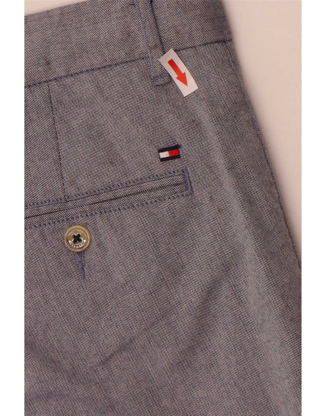 Tommy Hilfiger Pantalones cortos chinos regulares para hombre W34 Algodón azul grande