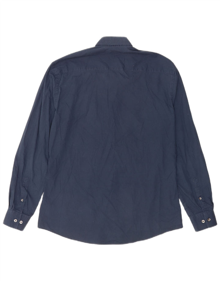 Camisa para hombre French Connection grande de algodón azul marino