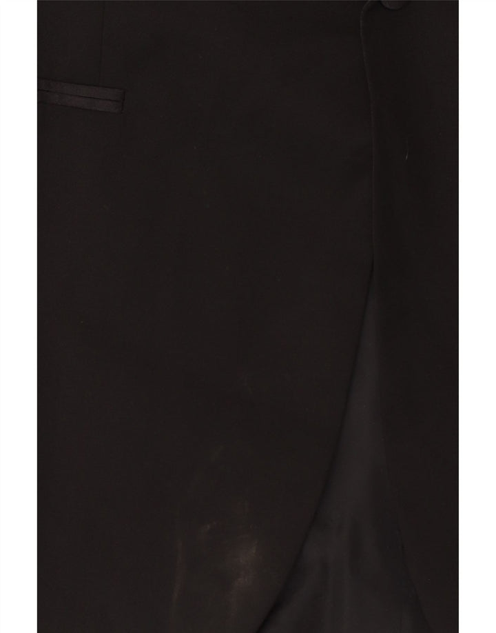 Hugo Boss Chaqueta tipo blazer con 1 botón para hombre UK 50 Large Lana virgen negra