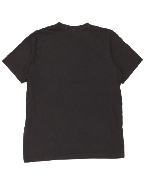 NIKE Camiseta gráfica para hombre Top grande de algodón negro
