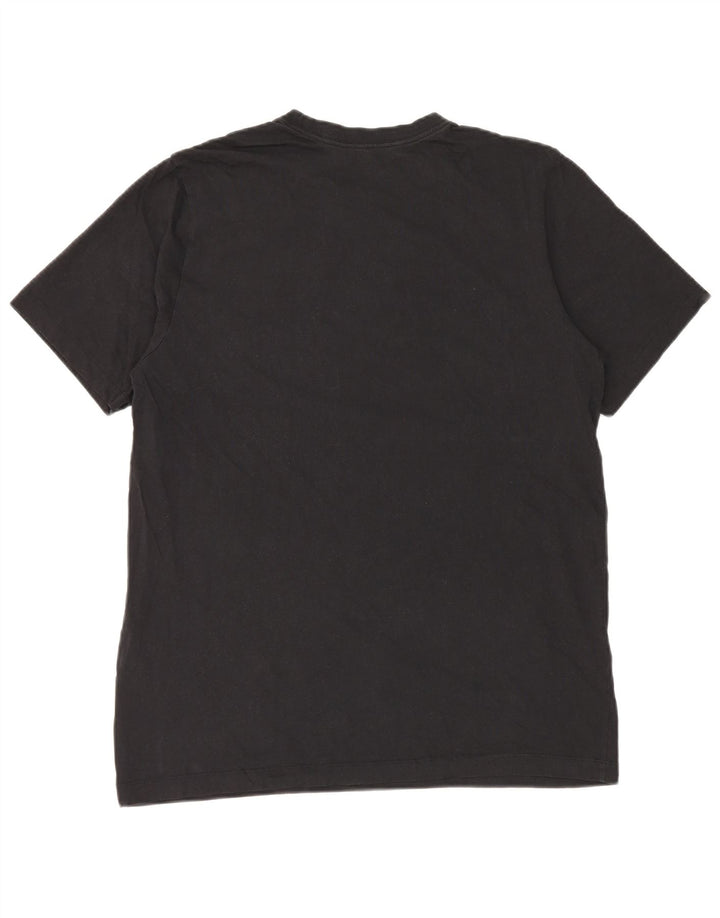 NIKE Camiseta gráfica para hombre Top grande de algodón negro