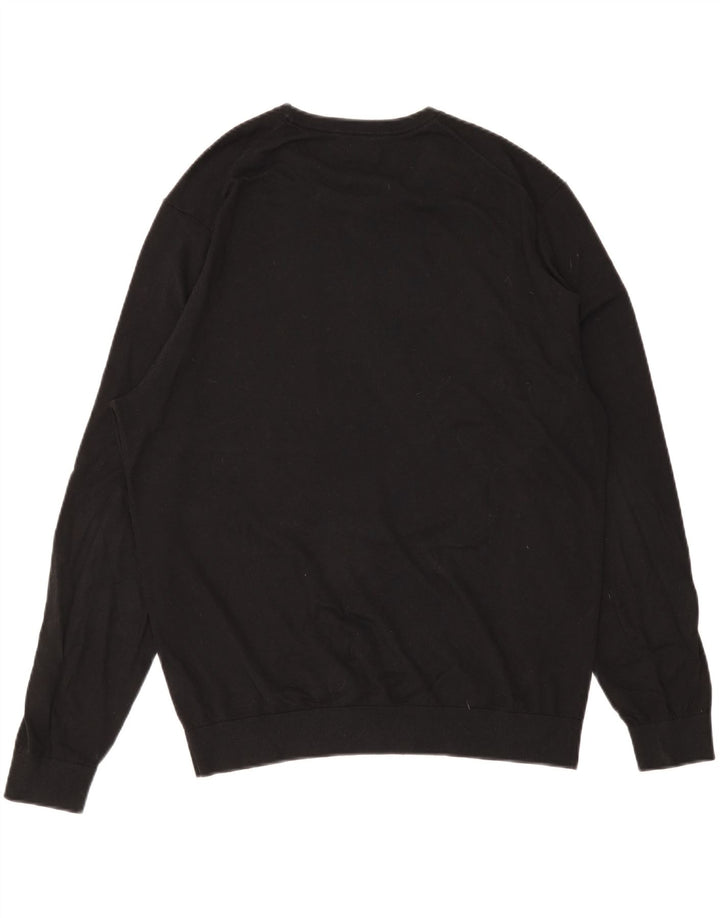 Massimo Dutti Jersey Cuello Redondo Hombre 2XL Algodón Negro