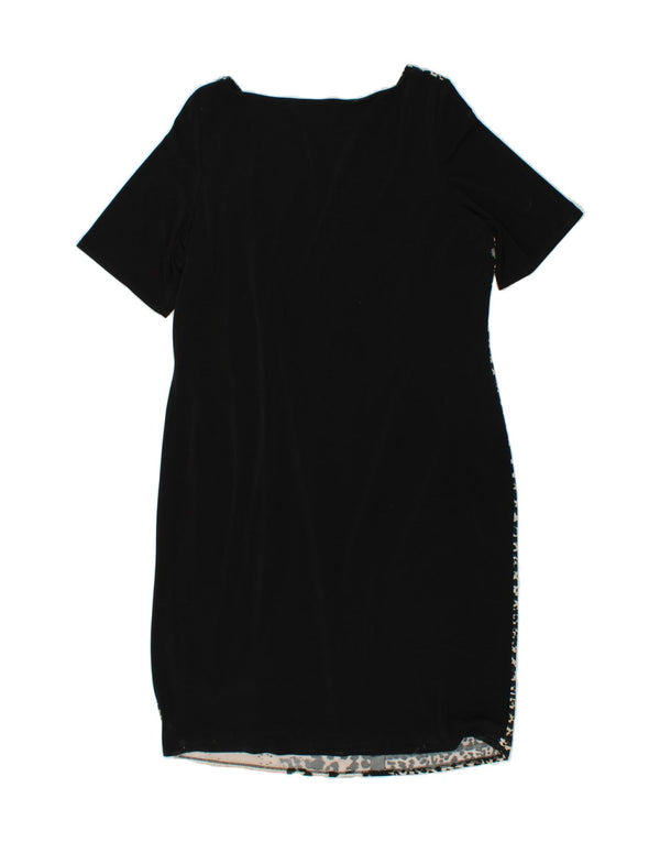 PER UNA Vestido tubo para mujer UK 40 2XL Pelo de camello con estampado animal negro