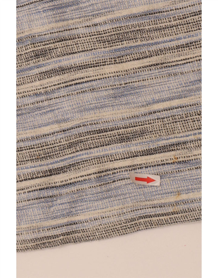 Oasis Mujer Top Manga Larga UK 40 Pequeño Algodón A Rayas Azul