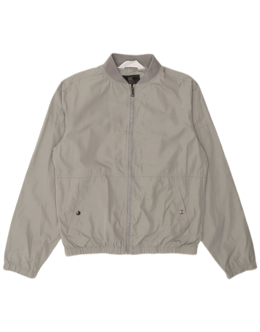 Marks & Spencer Chaqueta Bomber para Hombre UK 38 Poliéster Gris Medio