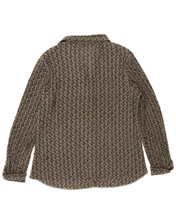 Marks & Spencer Camisa formal para mujer UK 40 XL Gris Geométrico