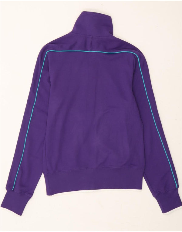 NIKE Womens Tracksuit Top Jacket UK 10 Small Purple Colourblock Polyester