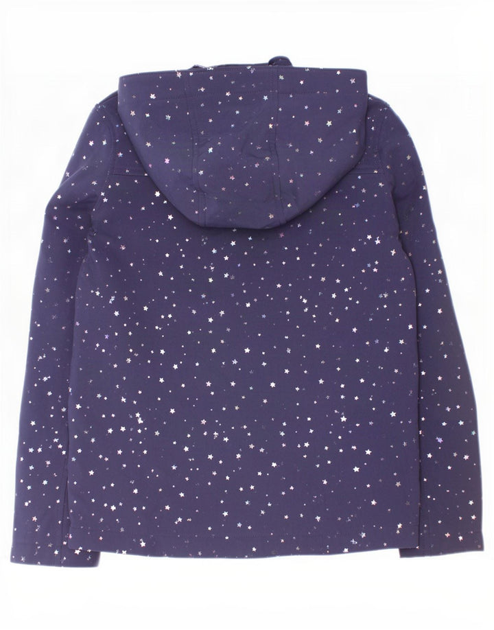Mountain Warehouse Chaqueta cortavientos para niña de 9 a 10 años, color azul marino con lunares