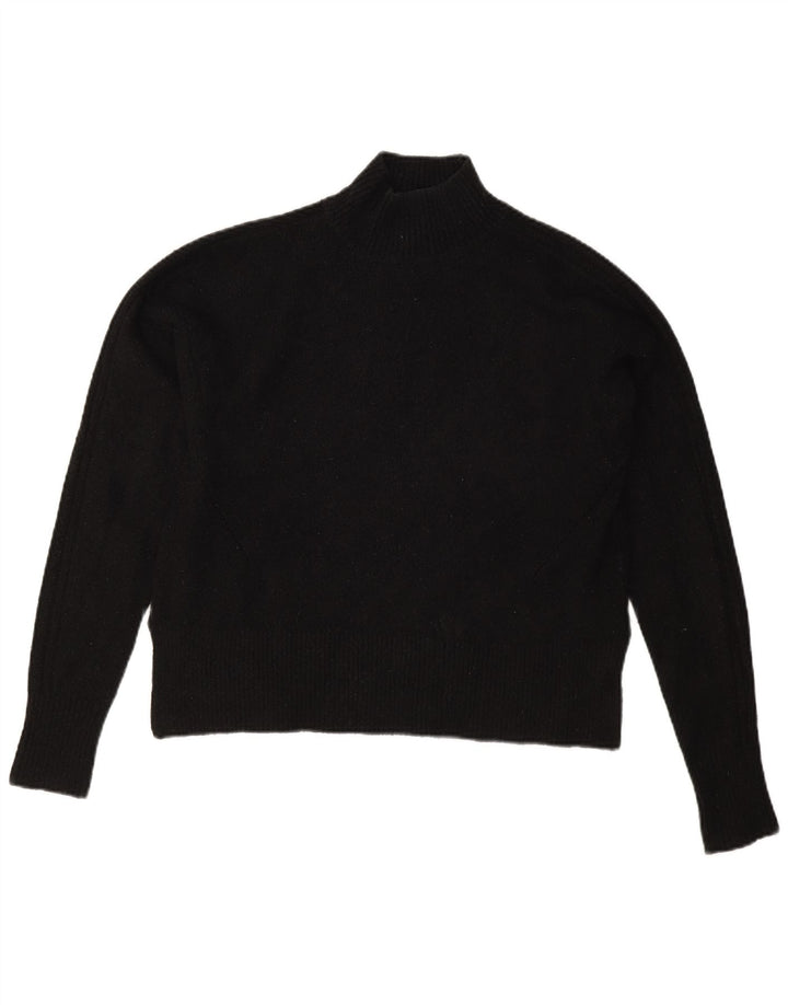 Jack Wills Suéter extragrande con cuello de tortuga para mujer UK 8 Small Negro