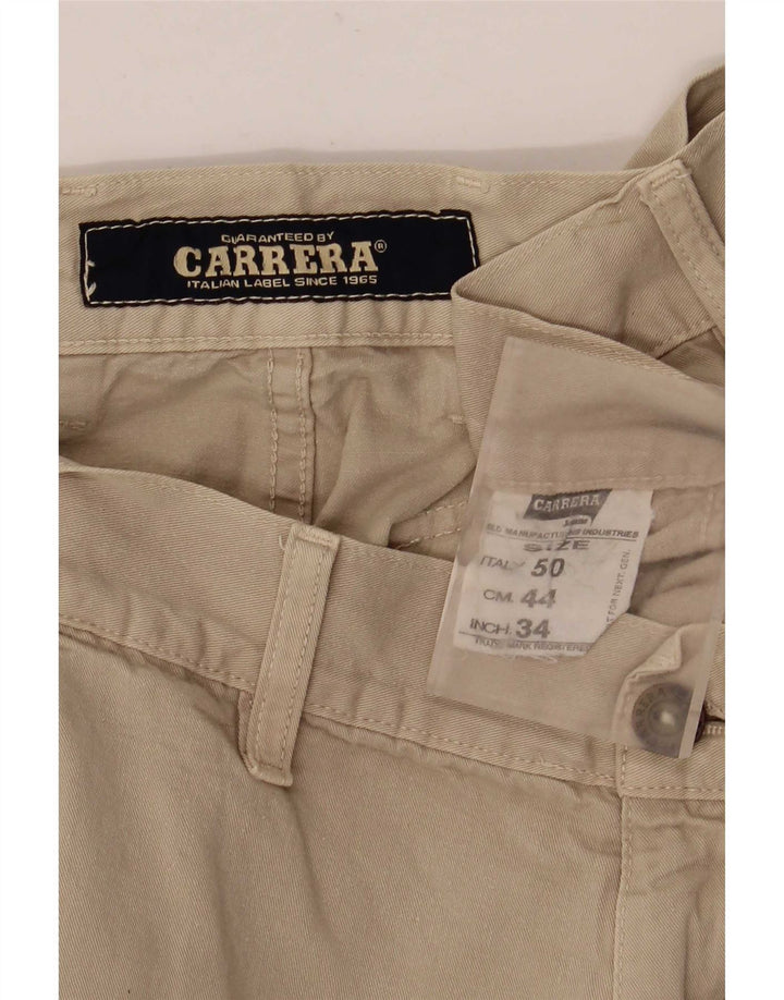 Carrera Pantalones cortos cargo para hombre IT 50 Large W34 Algodón beige