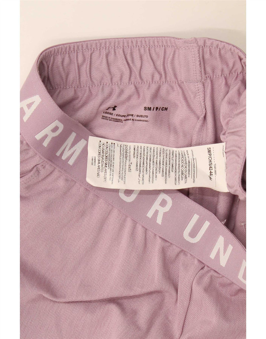 Under Armour Pantalones cortos deportivos gráficos para mujer Reino Unido 10 Pequeño poliéster rosa