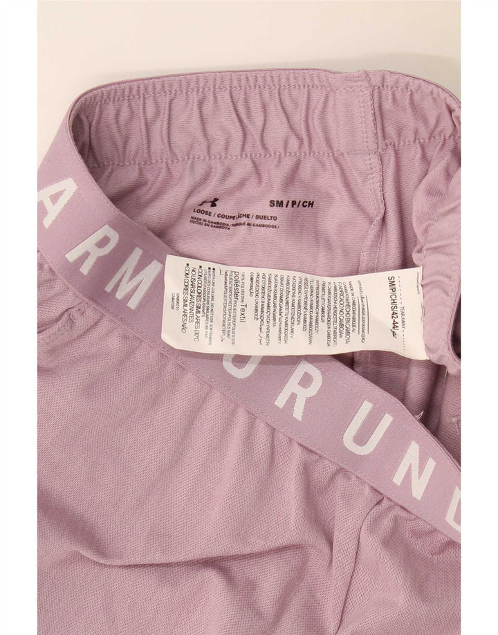 Under Armour Pantalones cortos deportivos gráficos para mujer Reino Unido 10 Pequeño poliéster rosa