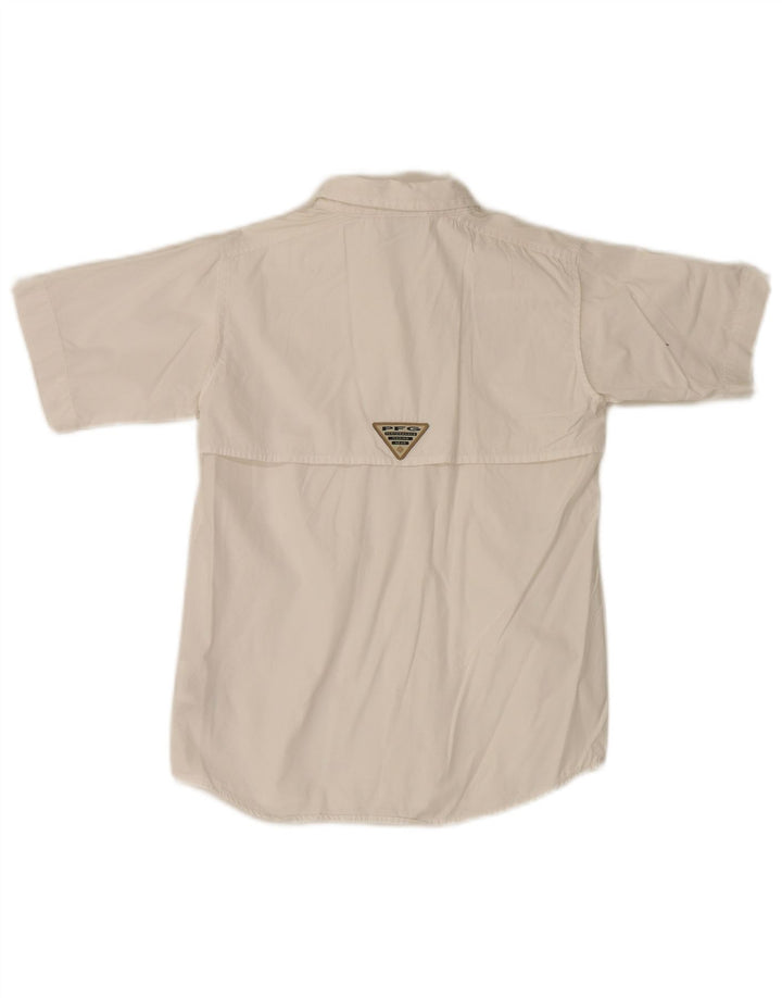 Columbia Camisa Manga Corta Niño 6-7 Años Blanco Algodón