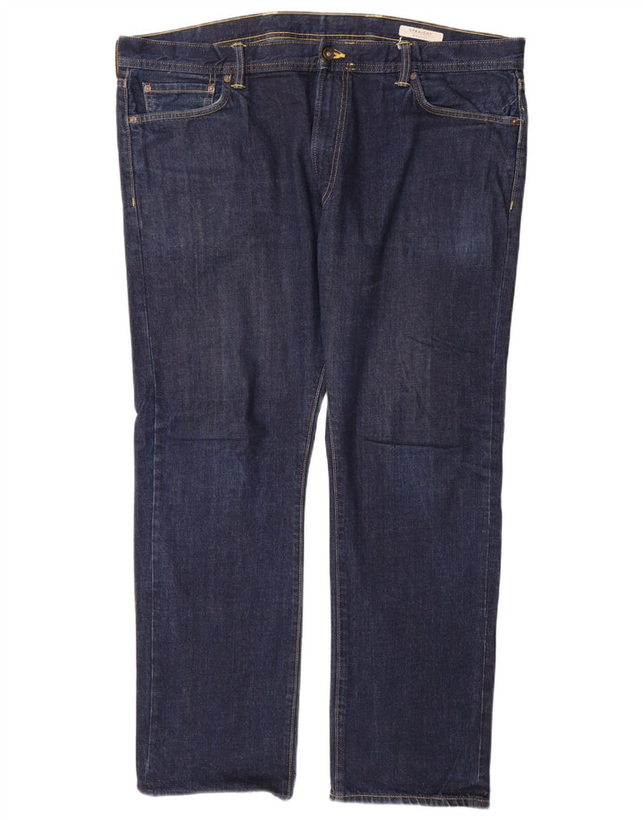 Marks & Spencer Vaqueros rectos para hombre W42 L31 Algodón azul marino