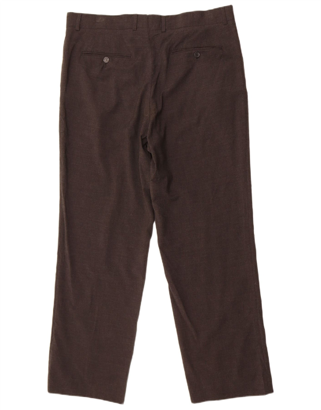 Zara Pantalón de traje recto para hombre EU 46 XL W36 L29 Gris Poliéster