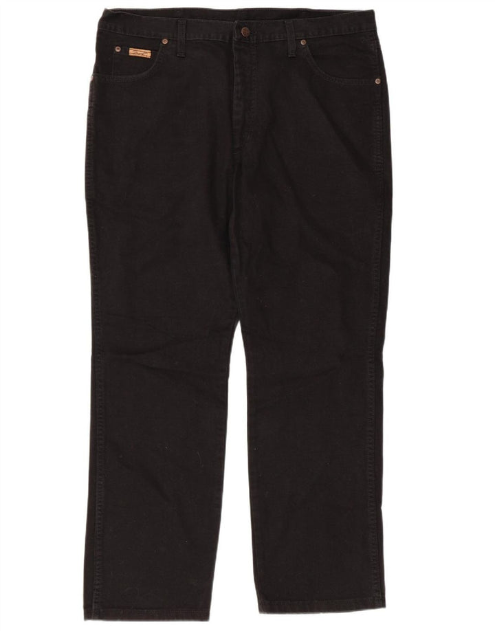 WRANGLER Vaqueros rectos Texas para hombre W40 L30 Algodón negro