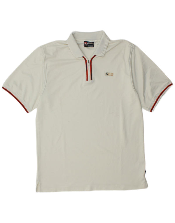 Polo Lotto Hombre Blanco Mediano