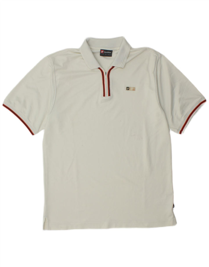 Polo Lotto Hombre Blanco Mediano