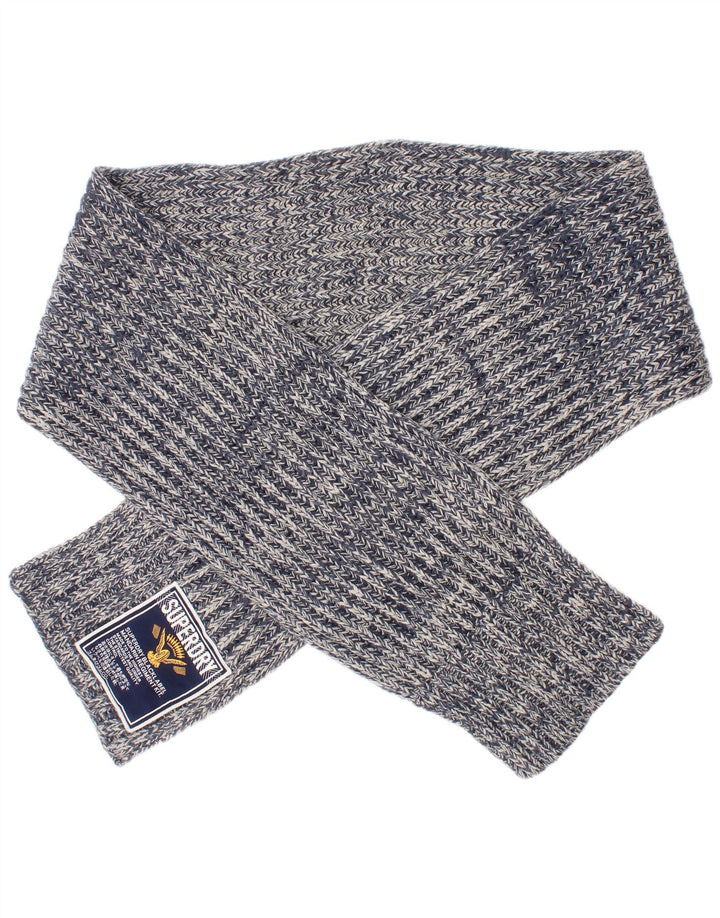 Bufanda de punto rectángulo para hombre Superdry Talla única Azul jaspeado